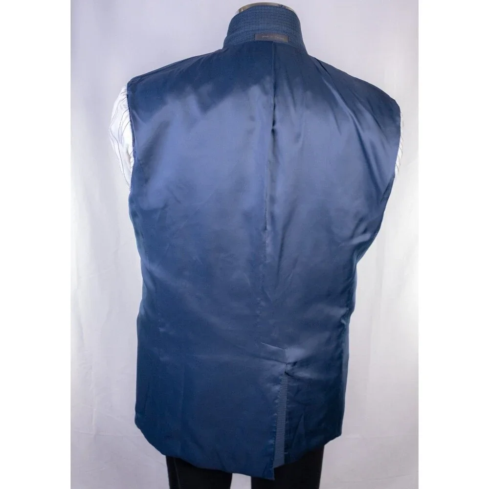 Ralph Lauren Mens Blazer Sz 42L Sport Coat Jacket Poly Blend 2-Bttn Houndstooth